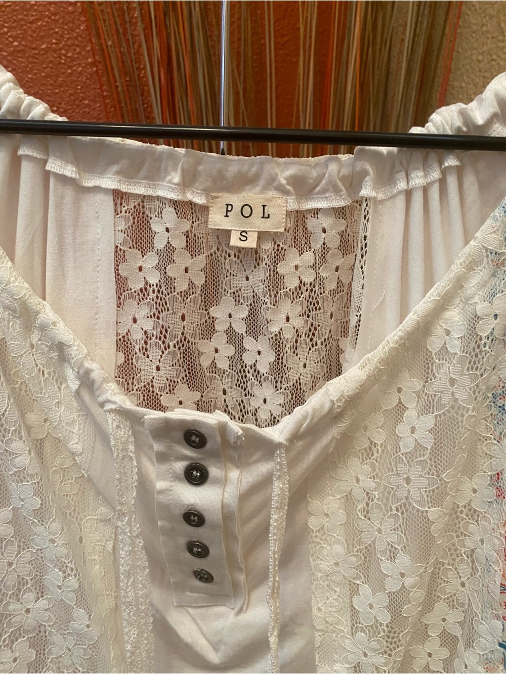 Pol - EUC - Lace and Floral Knit Top - Picture 6 of 9